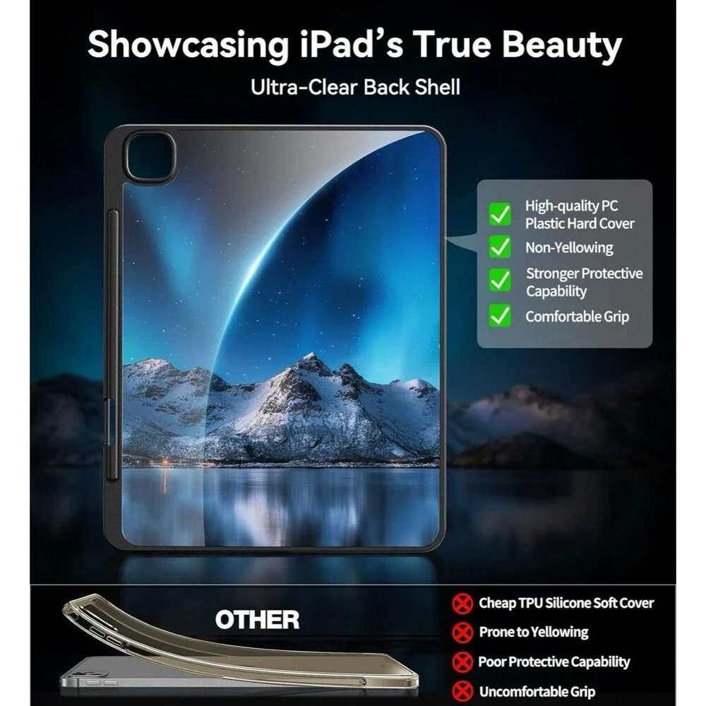 Slim Case for 2024 iPad Pro-11 Inch - M4 5th Generation iPad Cases with